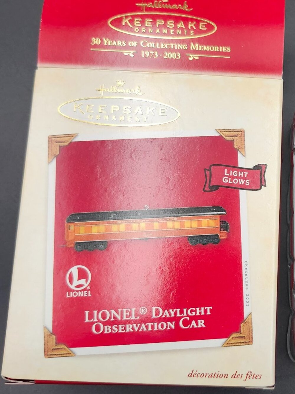 2003 Hallmark Keepsake Lionel Train Daylight Observation Car Ornament